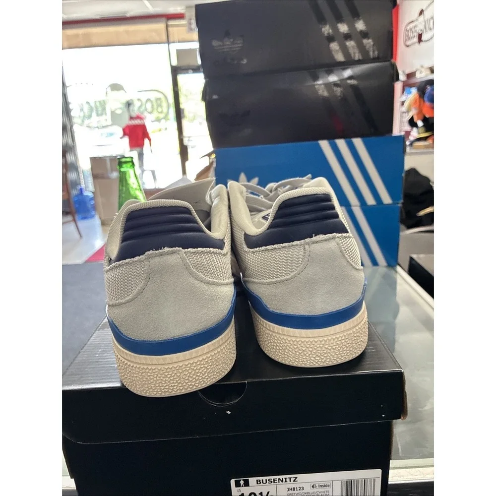 Adidas Busenitz Pro Skate Shoes JH8123 Grey/Dark Blue/White Size US 10.5 New